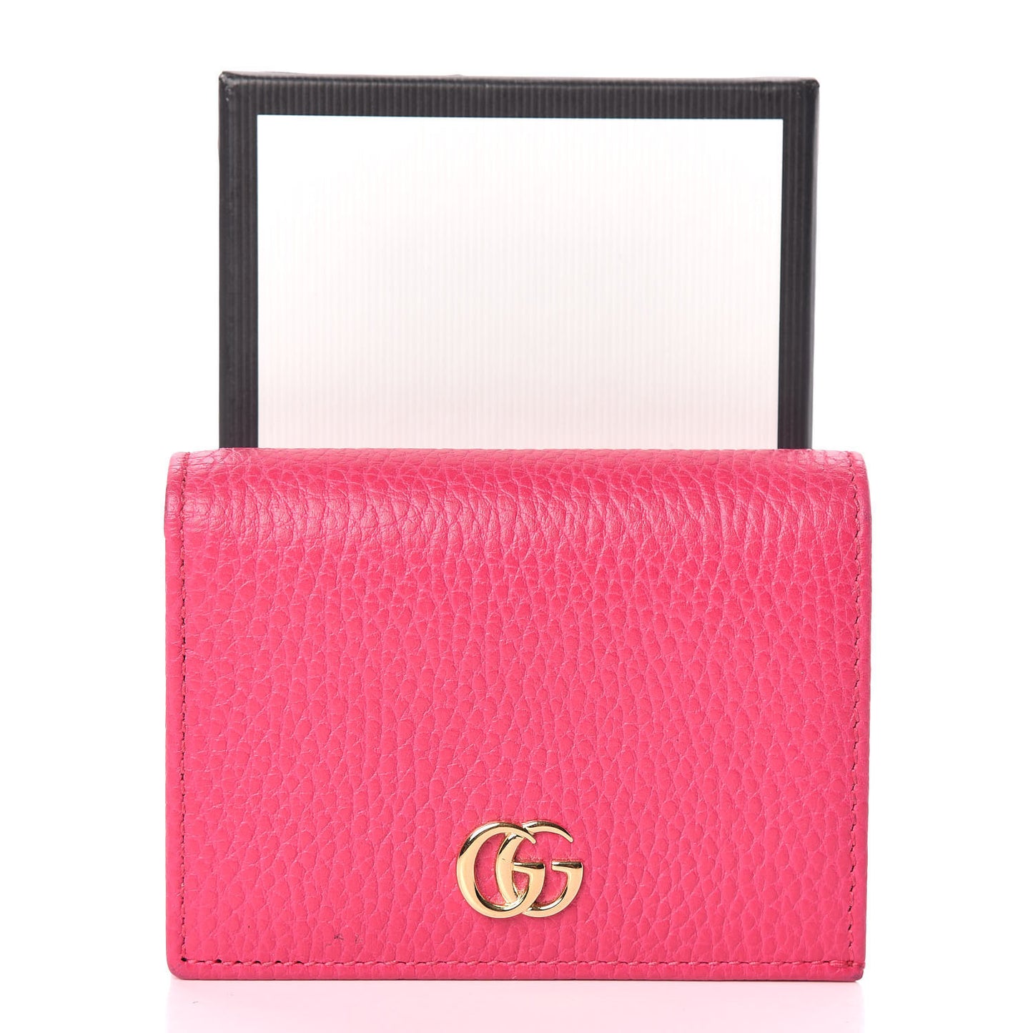 Dollar Calfskin GG Marmont Card Case Box Pink