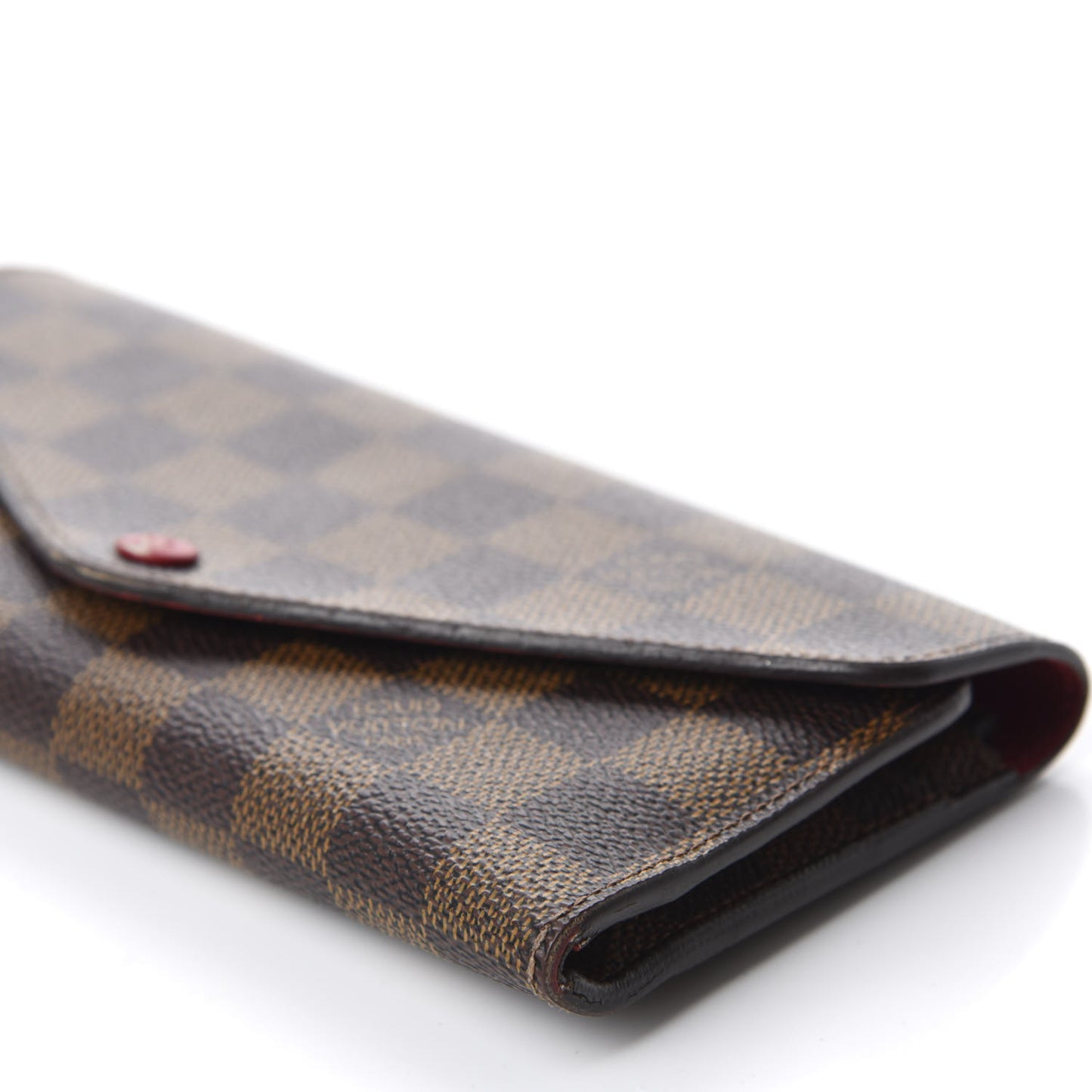 Damier Ebene Josephine Wallet Red