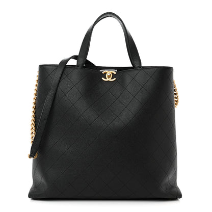 Chanel Caviar Stitched Large Shopping Tote Bag Black 1 of 15