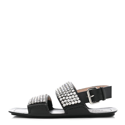 Gucci Napa Crystal Sandal 37 Black 1 of 8