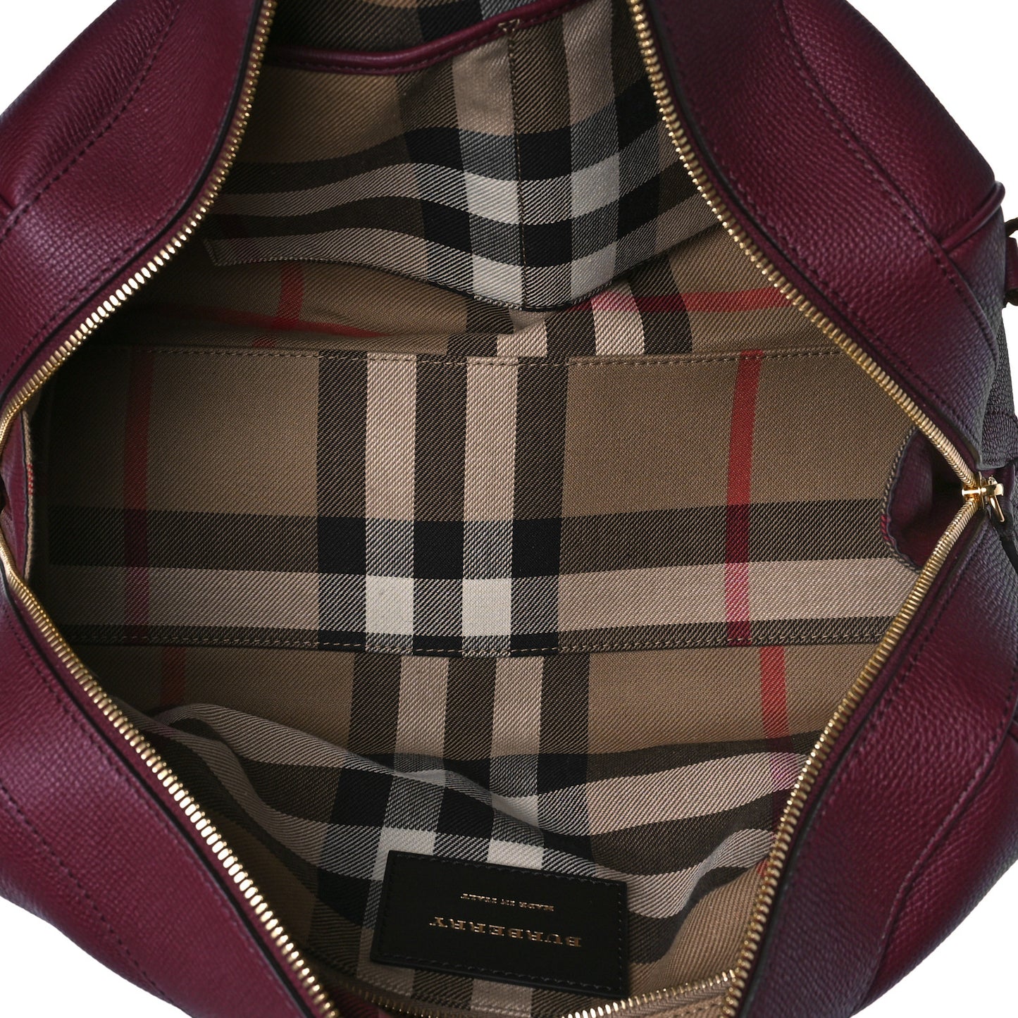 Derby Calfskin Medium Alchester Bowling Bag Mahogany Red
