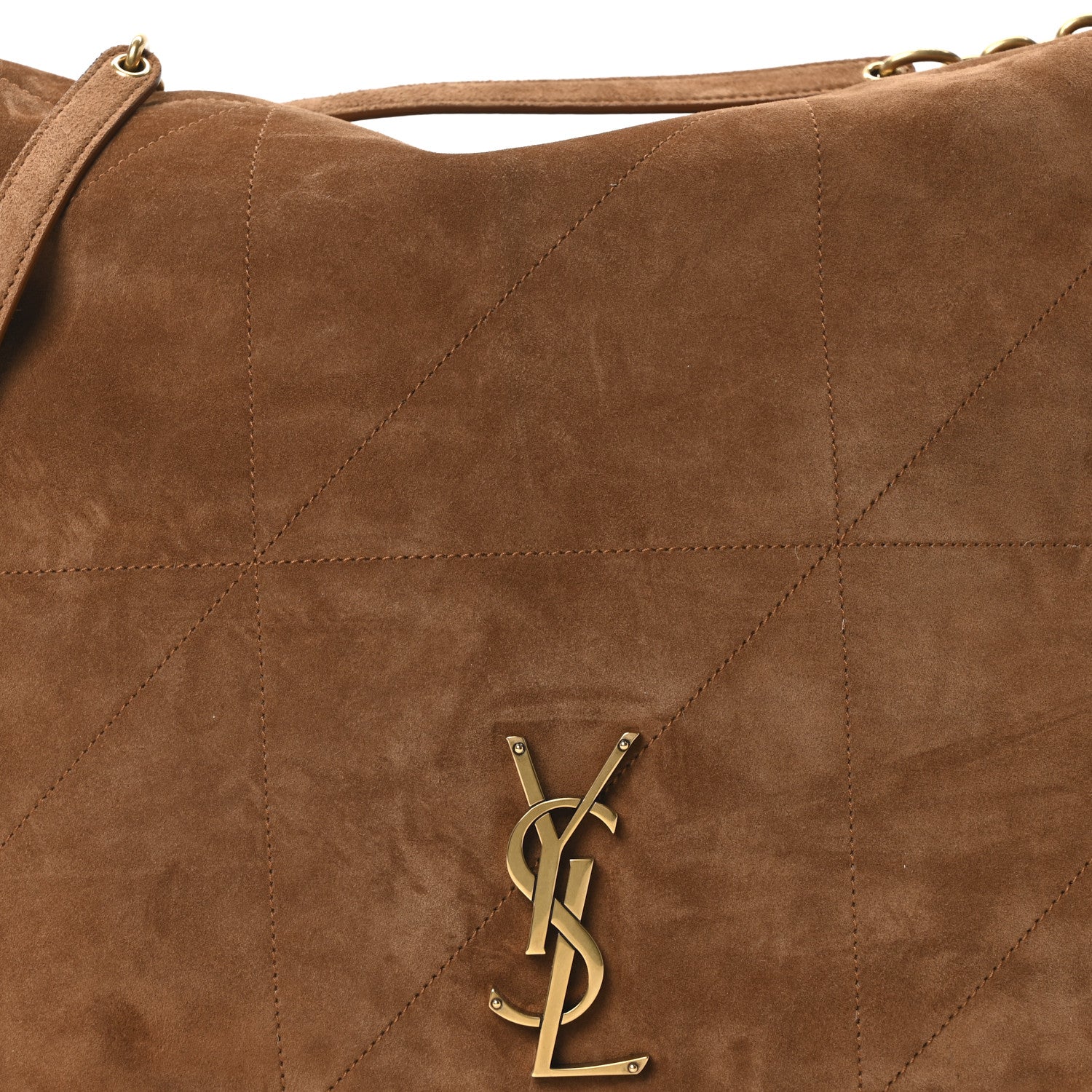 Saint Laurent Suede Matelasse Monogram Large Jamie 4.3 Brown Caramel 8 of 10