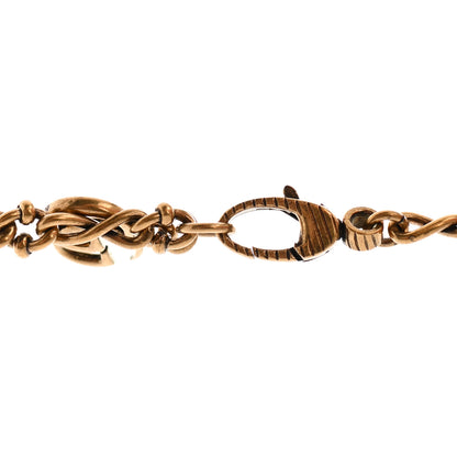 Gucci Metal Crystal Butterfly Necklace Aged Gold Multicolor 6 of 6