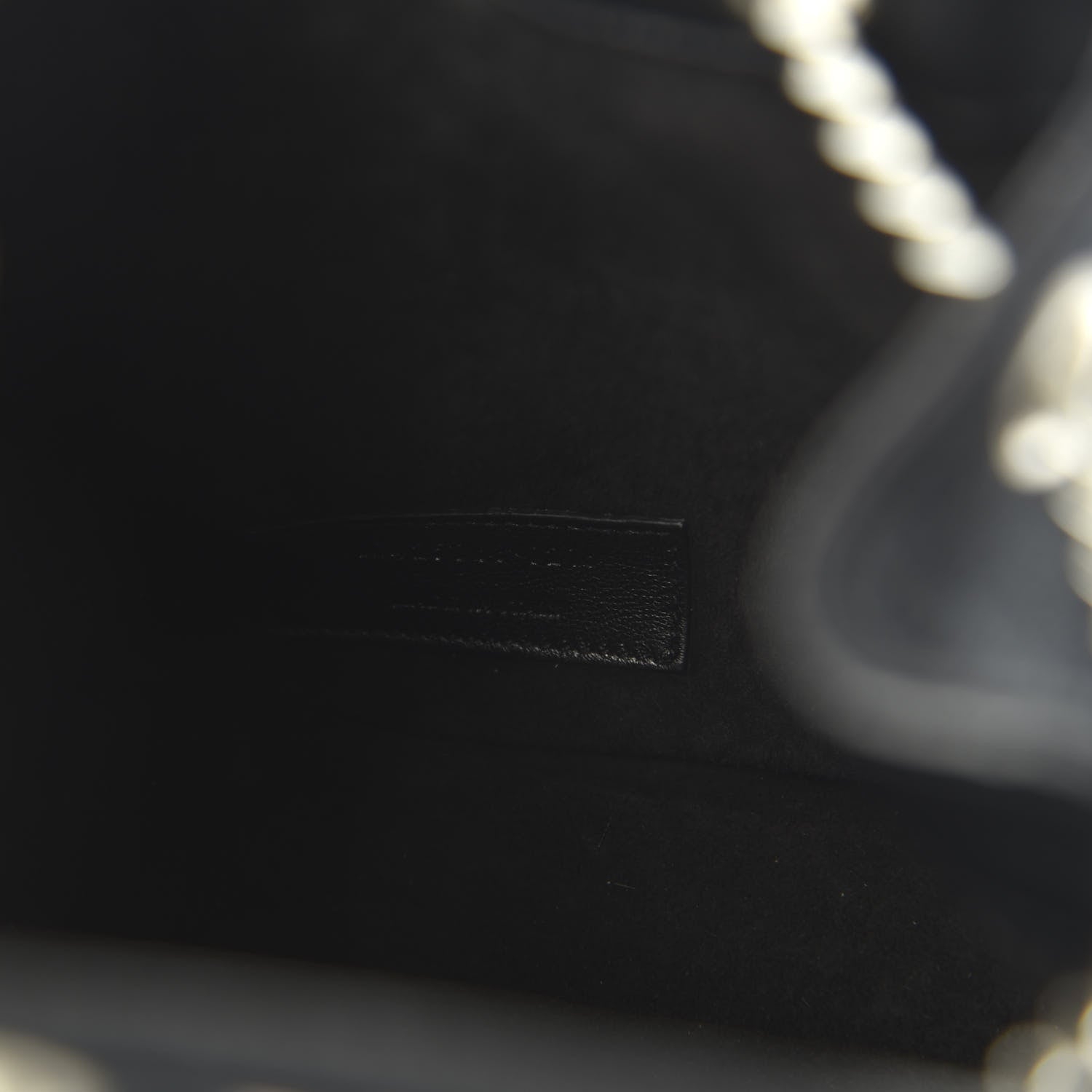 Saint Laurent Woven Wool Embroidered Baby Emmanuelle Bucket Bag Black 9 of 13