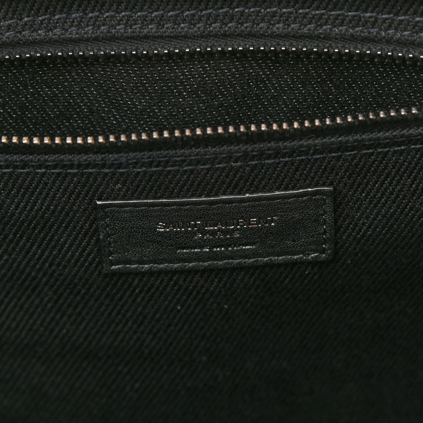 Linen Calfskin Rive Gauche Tote Black