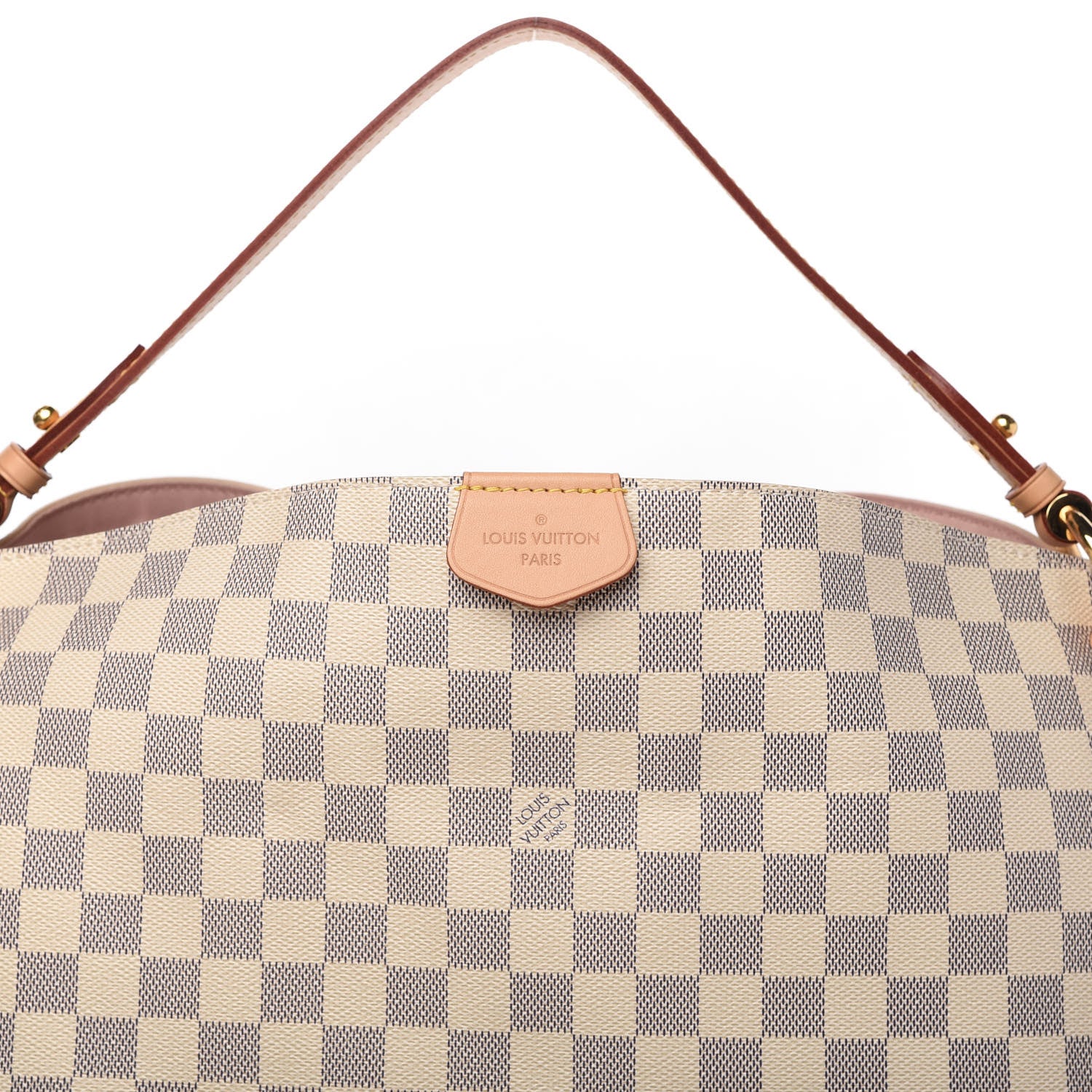 Louis Vuitton Damier Azur Graceful MM Rose Ballerine 10 of 12
