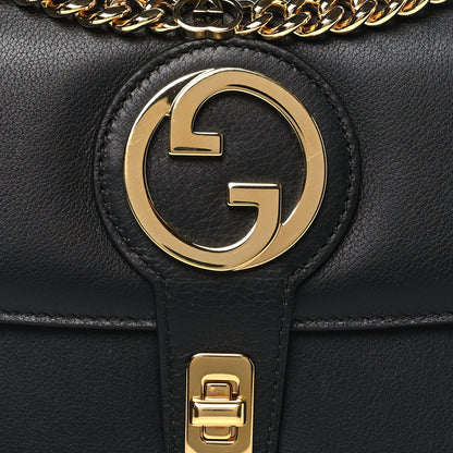 Gucci Roxy Calfskin Small Blondie Top Handle Shoulder Flap Bag Black 8 of 10