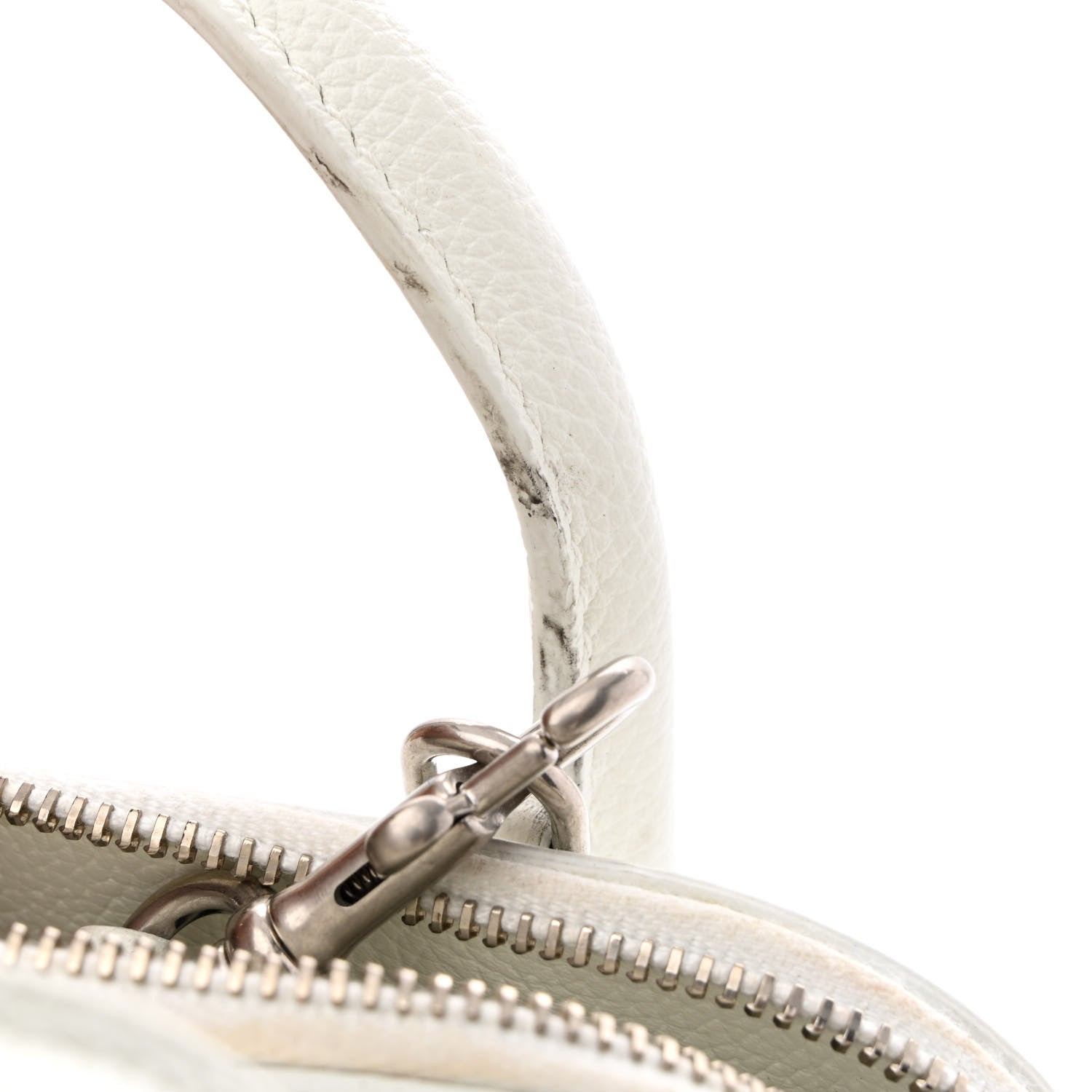 Balenciaga Grained Calfskin Logo XXS Ville Top Handle Bag White Fluo Pink 14 of 14