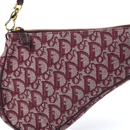 Christian Dior Monogram Mini Saddle Pochette Burgundy 10 of 10