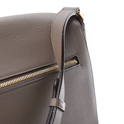 Celine Grained Calfskin Medium Trotteur Taupe 9 of 12