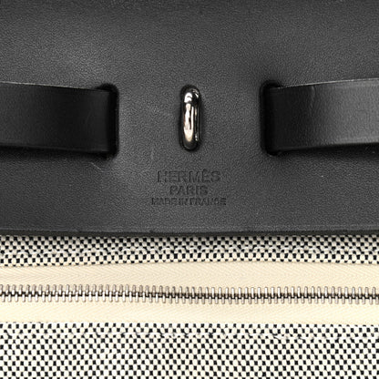 Hermes Vache Hunter Criss Viking Herbag Zip Retourne 31 PM Ecru Black 6 of 13