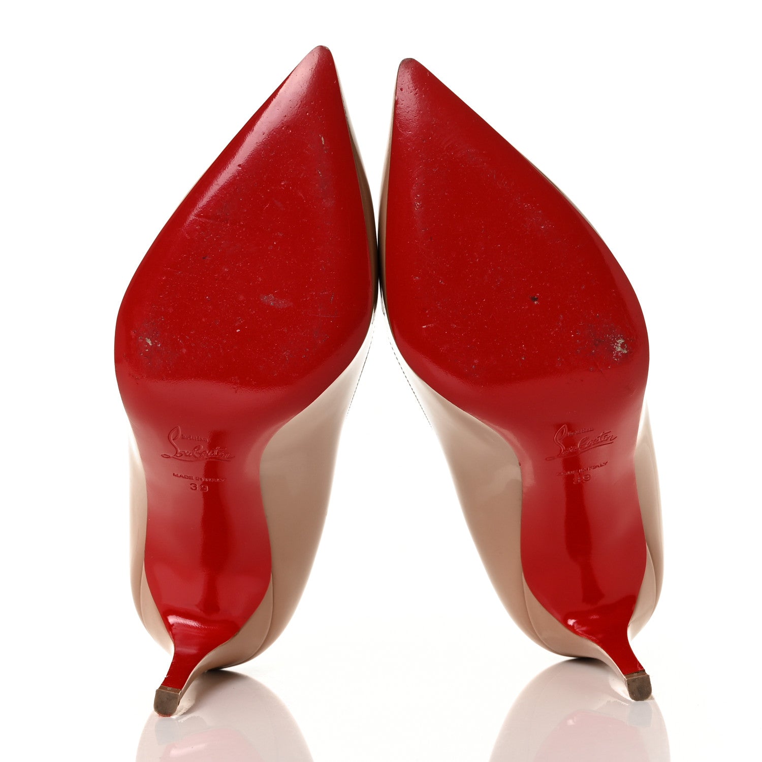 Christian Louboutin Patent Pigalle 85 Pumps 39 Nude 5 of 8