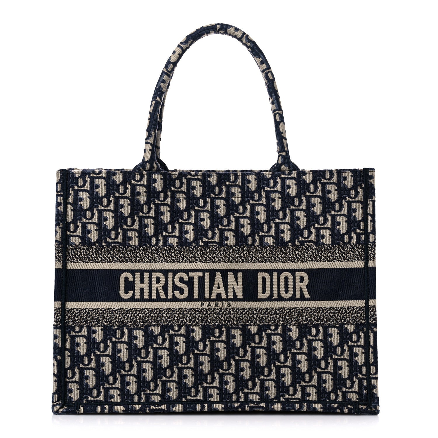 Christian Dior Oblique Medium Book Tote Blue Multicolor 1 of 10