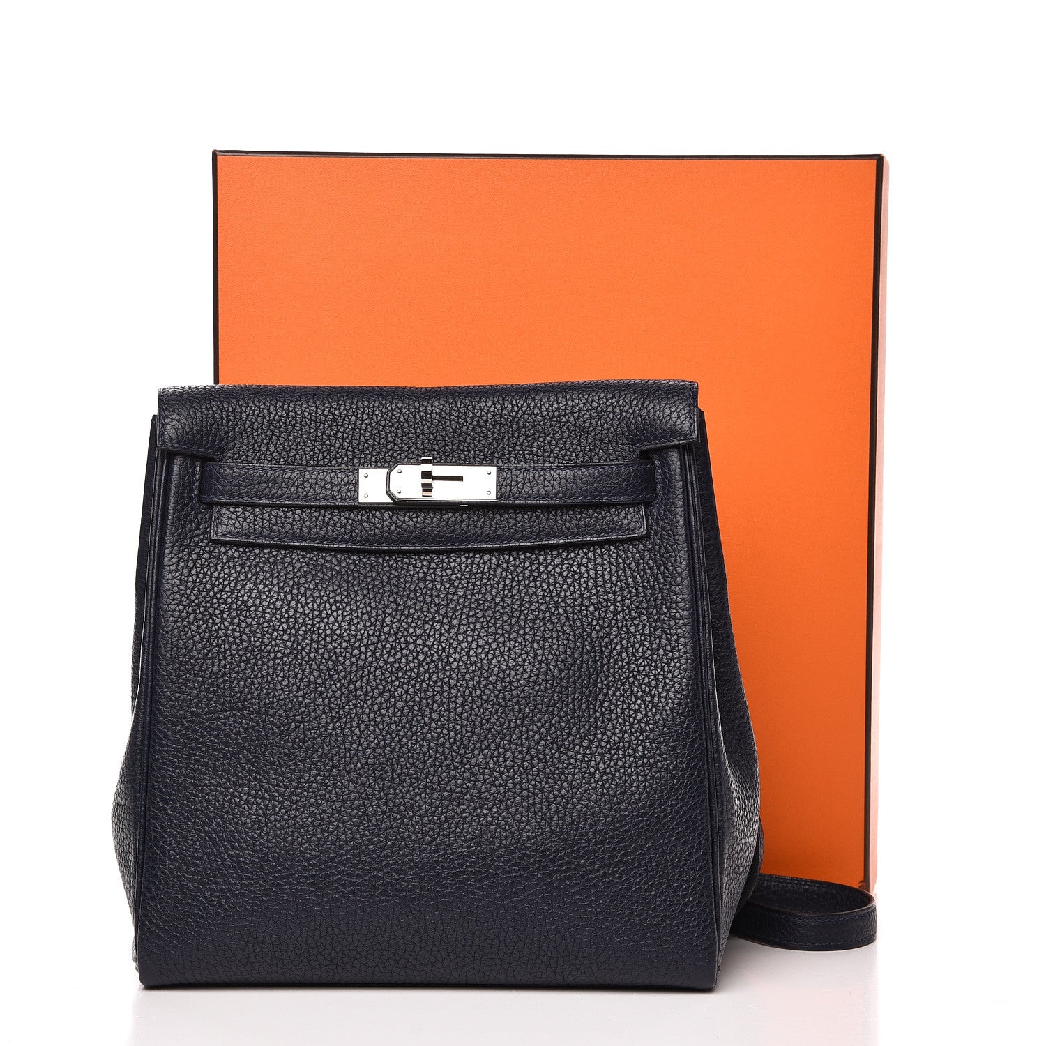 Hermes Taurillon Clemence Kelly Ado Backpack Bleu Nuit 10 of 10