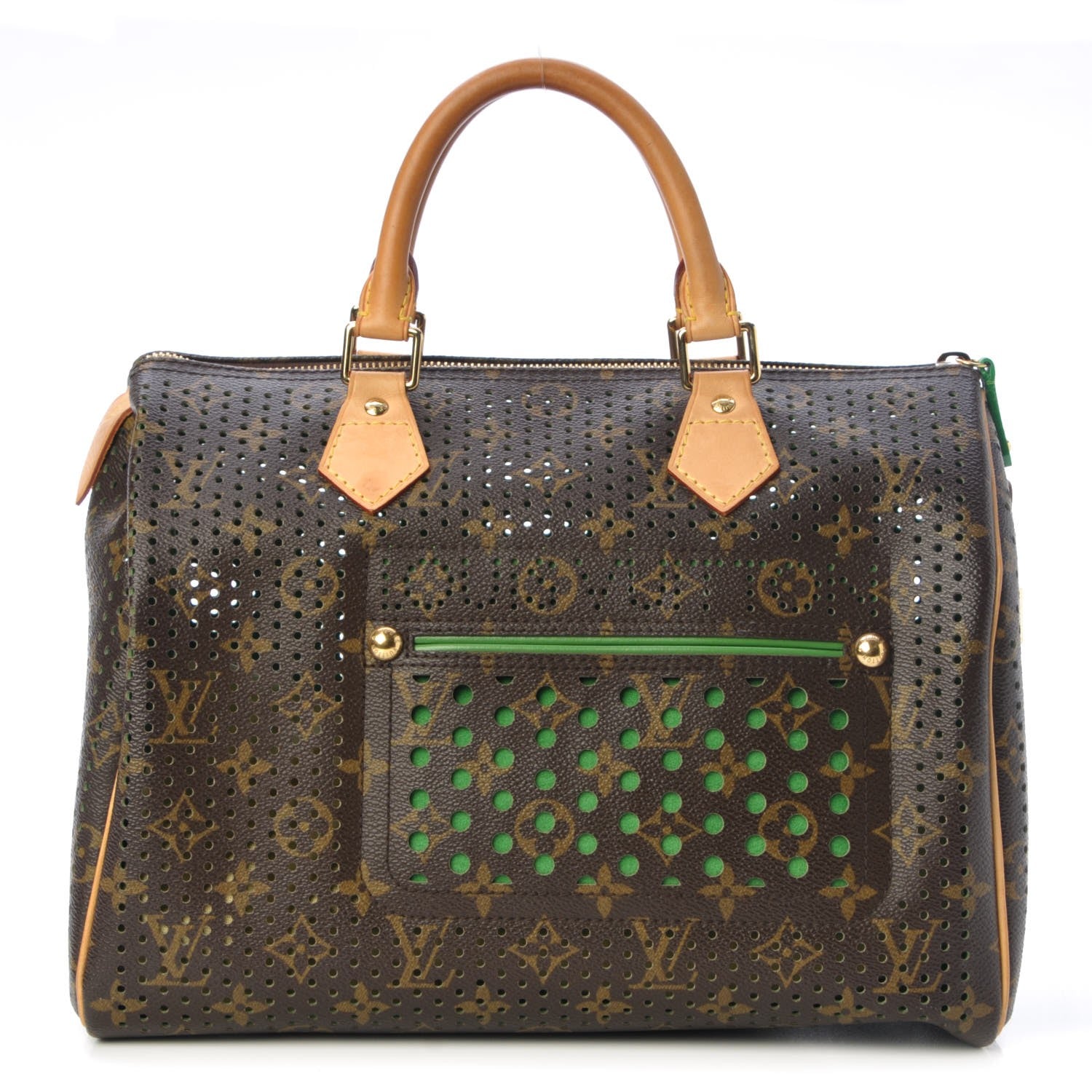 Louis Vuitton Monogram Perforated Speedy 30 Green 1 of 6