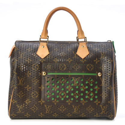 Louis Vuitton Monogram Perforated Speedy 30 Green 1 of 6