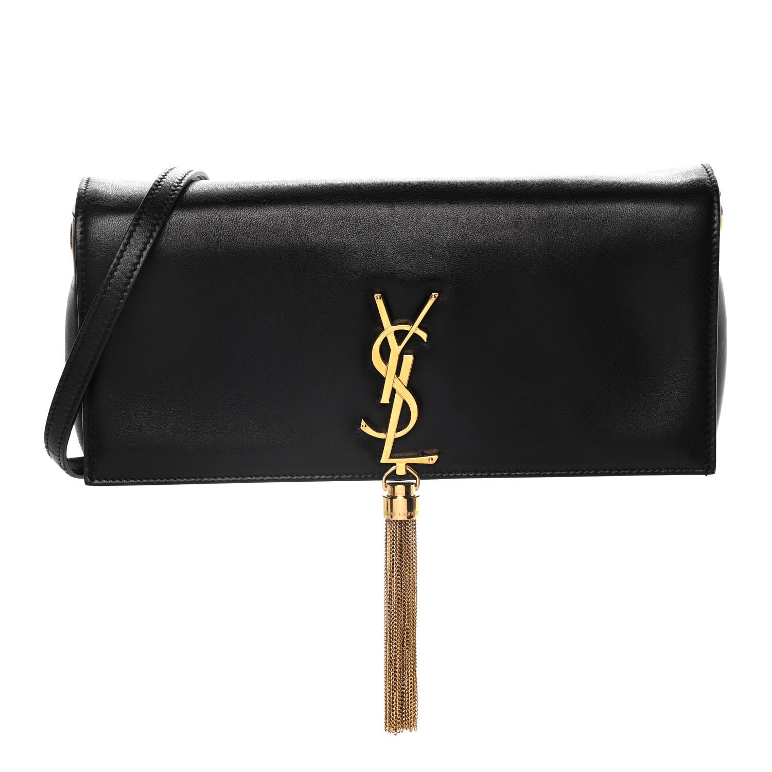 Saint Laurent Lambskin Monogram Tassel Kate 99 Black 1 of 20