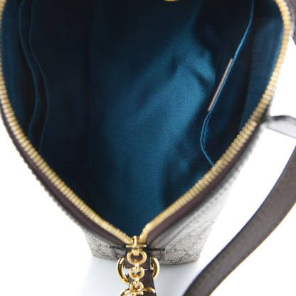 Gucci GG Supreme Monogram Textured Dollar Calfskin Web Small Ophidia Dome Shoulder Bag Beige Ebony New Acero 5 of 11