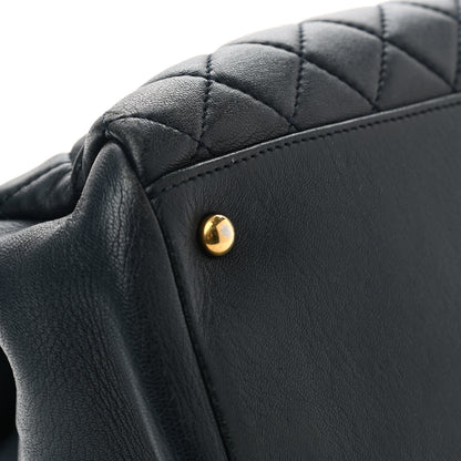 Chanel Calfskin Quilted Shoulder Bag Navy Blue 11 of 11