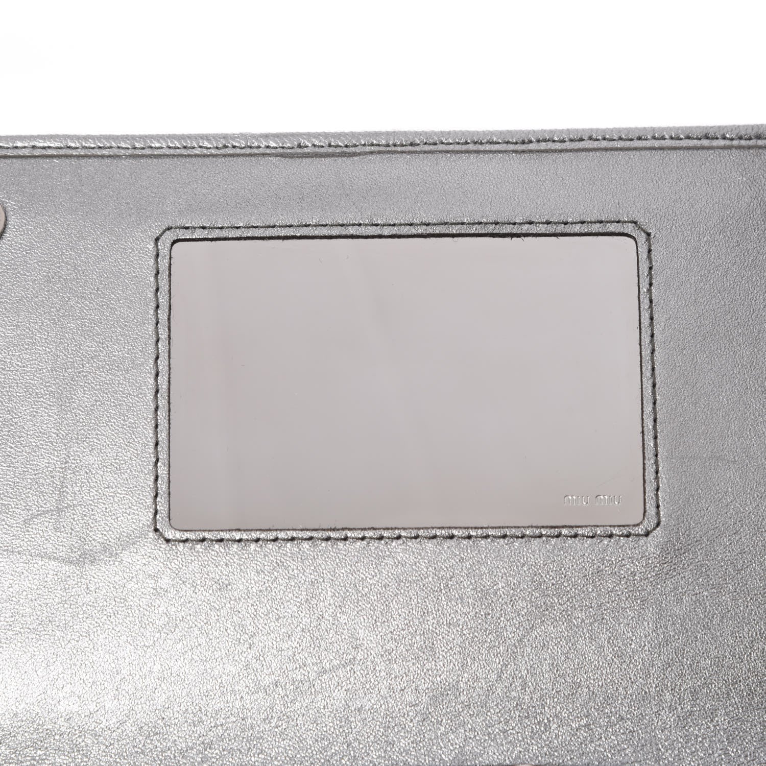 Miu Miu Nappa Crystal Chain Crossbody Cromo 6 of 11