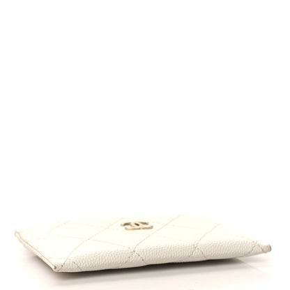 Chanel Caviar Quilted Card Holder White 4 of 10