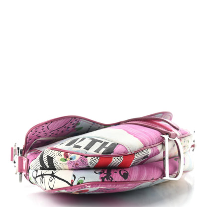Christian Dior Canvas Filth Saddle Bag Multicolor 4 of 9
