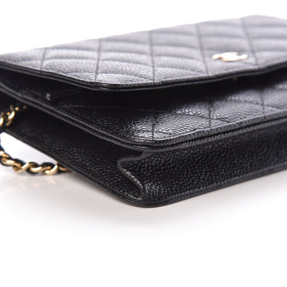 Chanel Caviar Quilted Wallet On Chain WOC Black 5 of 12
