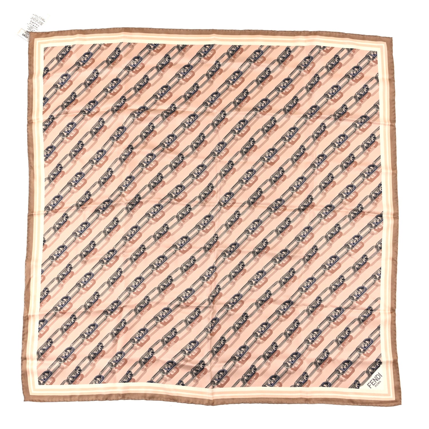 Fendi Silk O'Lock Square Scarf Cipria Multicolor 1 of 3