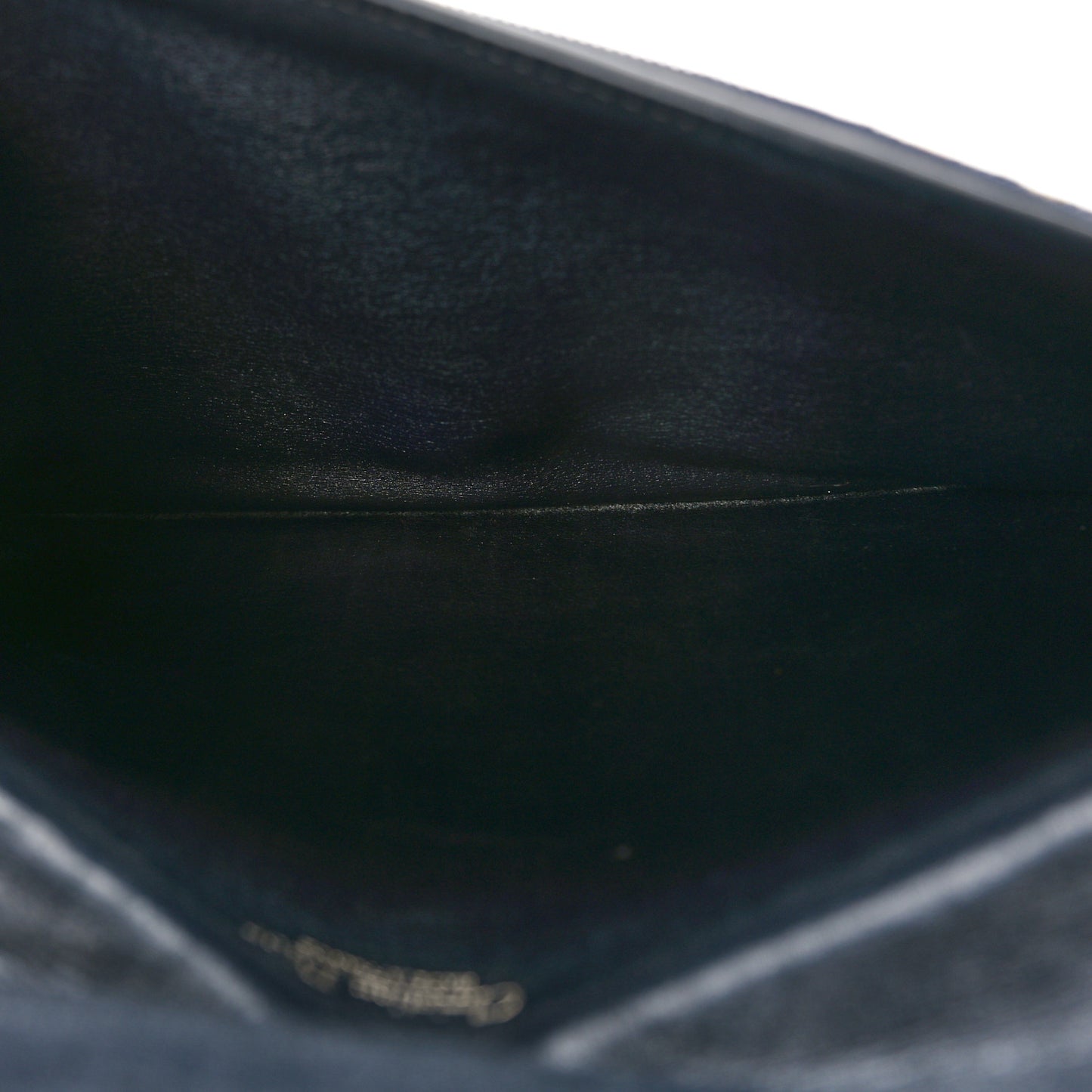 Monogram Flap Clutch Navy Blue