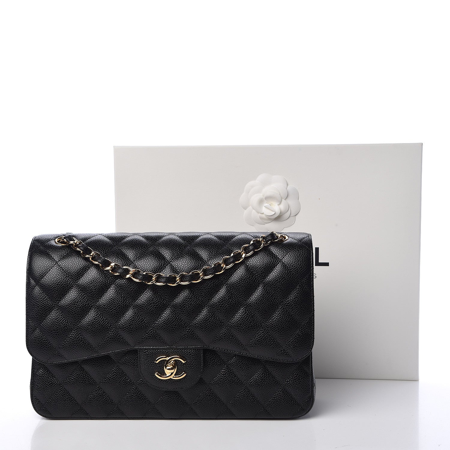 Chanel Caviar Quilted Jumbo Double Flap Black 12 of 12