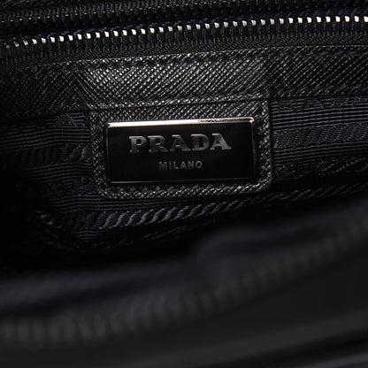 Prada Tessuto Nylon Saffiano Shoulder Bag Black 6 of 7