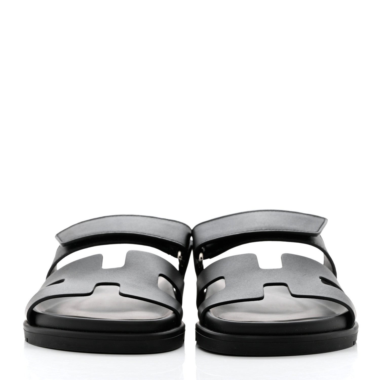 Hermes Calfskin Womens Chypre Sandal 35 Black 2 of 9