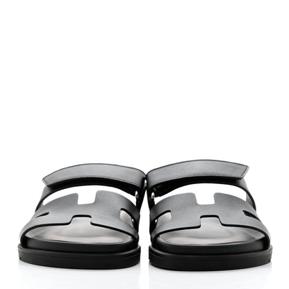 Hermes Calfskin Womens Chypre Sandal 35 Black 2 of 9