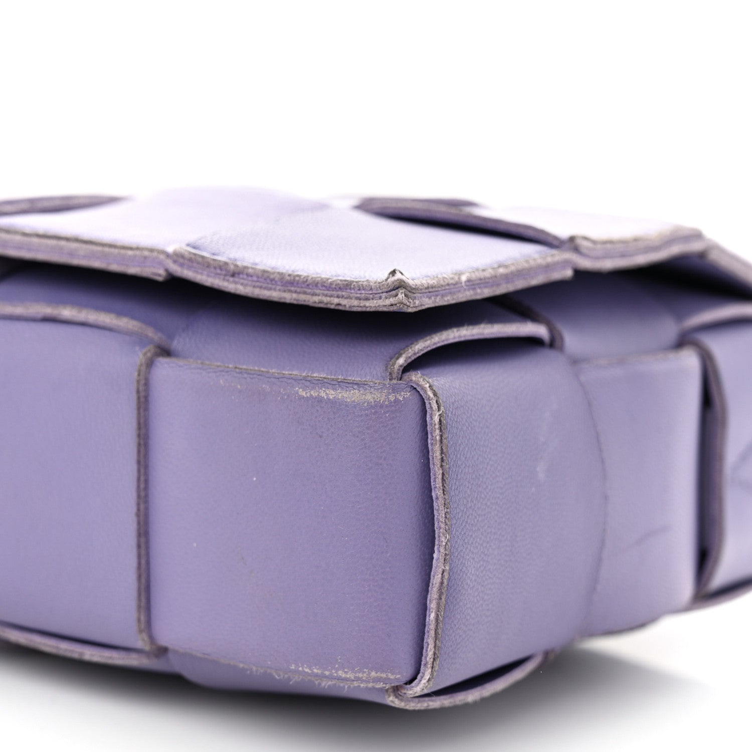 Bottega Veneta Lambskin Intreccio Cassette Crossbody Bag Wisteria 10 of 13