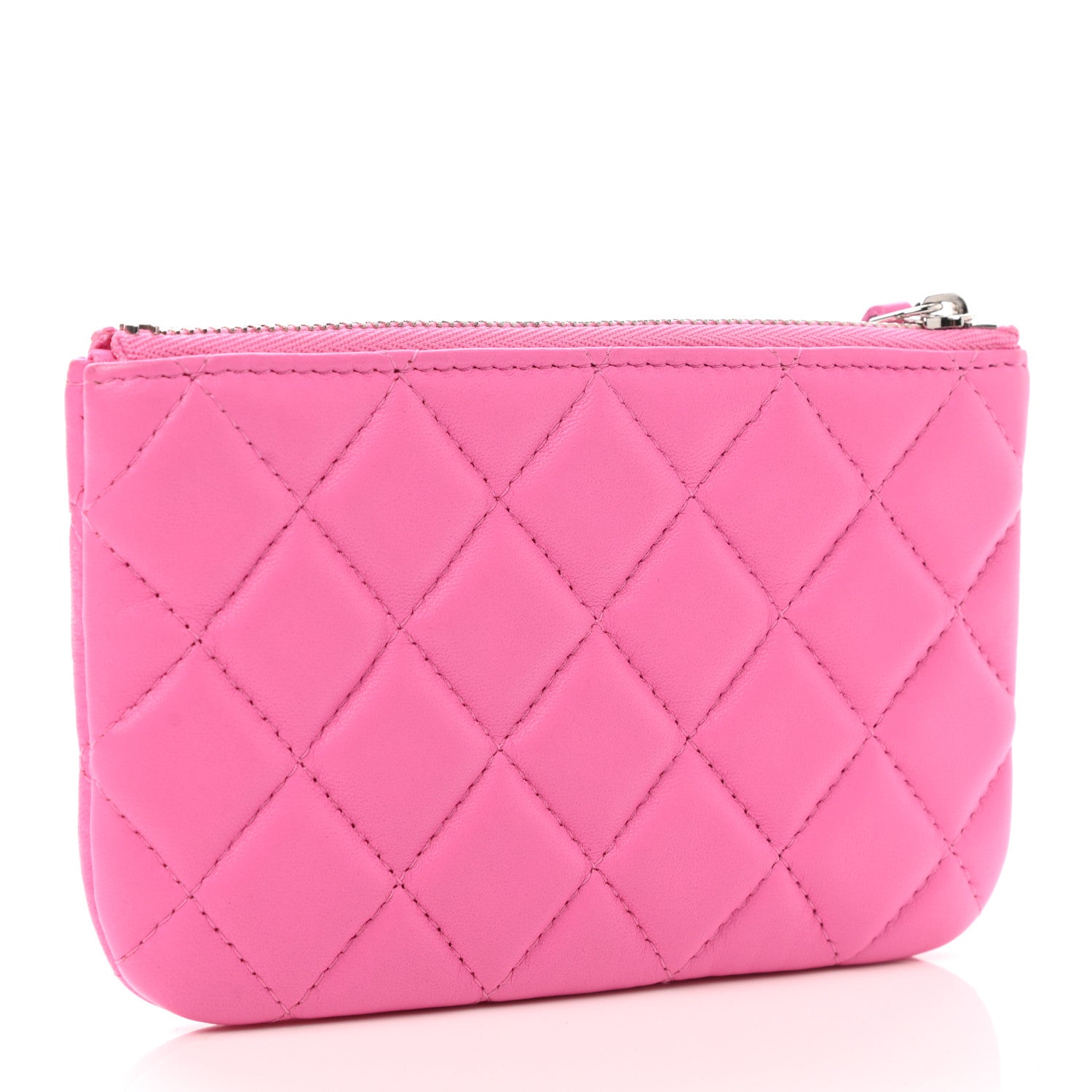 Chanel Lambskin Quilted Small Cosmetic Case Pink 3 of 8