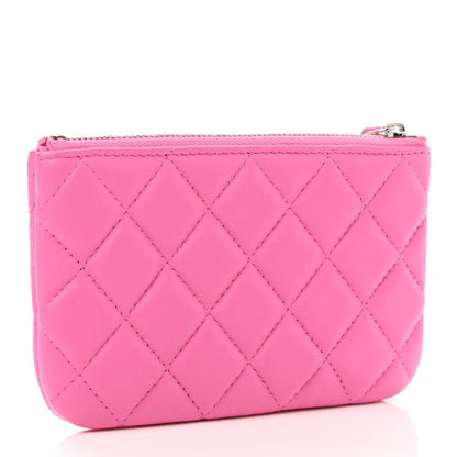 Chanel Lambskin Quilted Small Cosmetic Case Pink 3 of 8