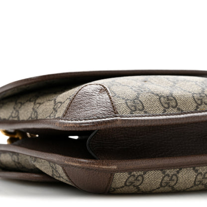 Gucci GG Supreme Monogram Web Small Neo Vintage Double Flap Messenger Bag Beige New Acero 9 of 12