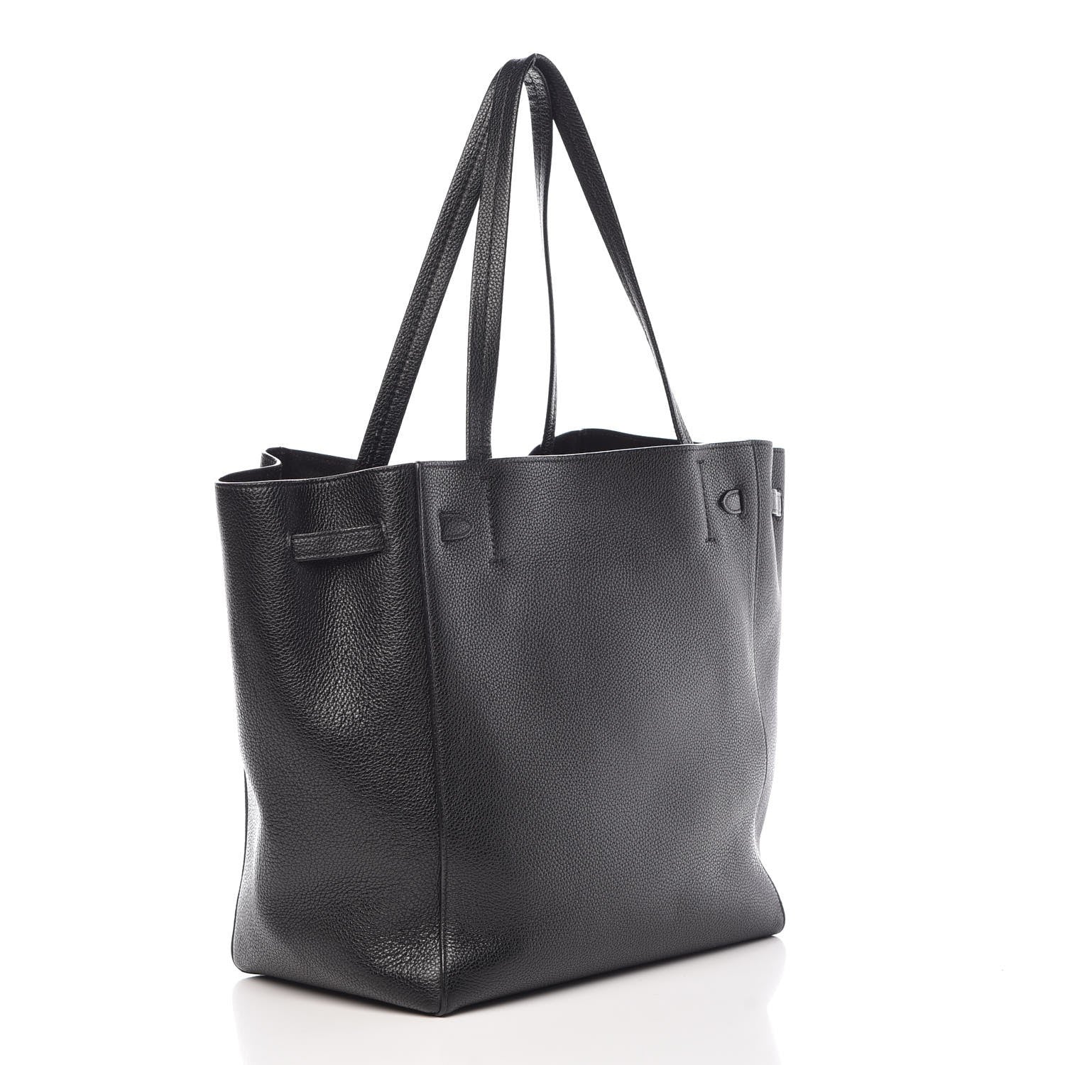 Celine Soft Grained Calfskin Small Belt Cabas Phantom Black 3 of 7