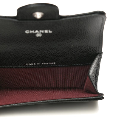 Chanel Caviar Quilted Flap Card Holder Wallet Black 5 of 11