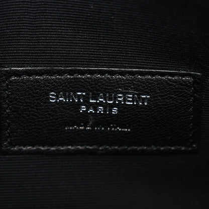 Saint Laurent Patent Grain De Poudre Matelasse Chevron Monogram Bill Pouch Neon Yellow 6 of 8