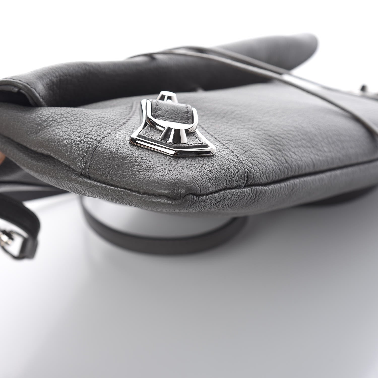 Balenciaga Chevre Silver Metallic Edge Hardware Envelope Clutch Gris Acier 8 of 9