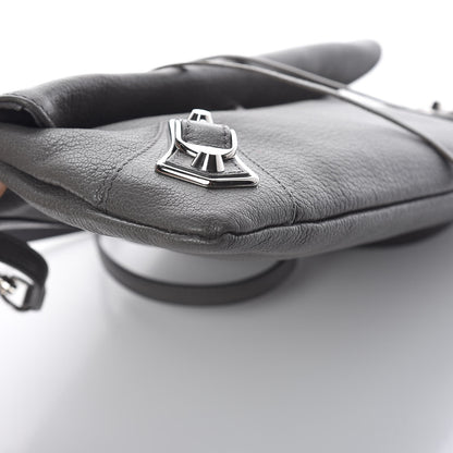 Balenciaga Chevre Silver Metallic Edge Hardware Envelope Clutch Gris Acier 8 of 9