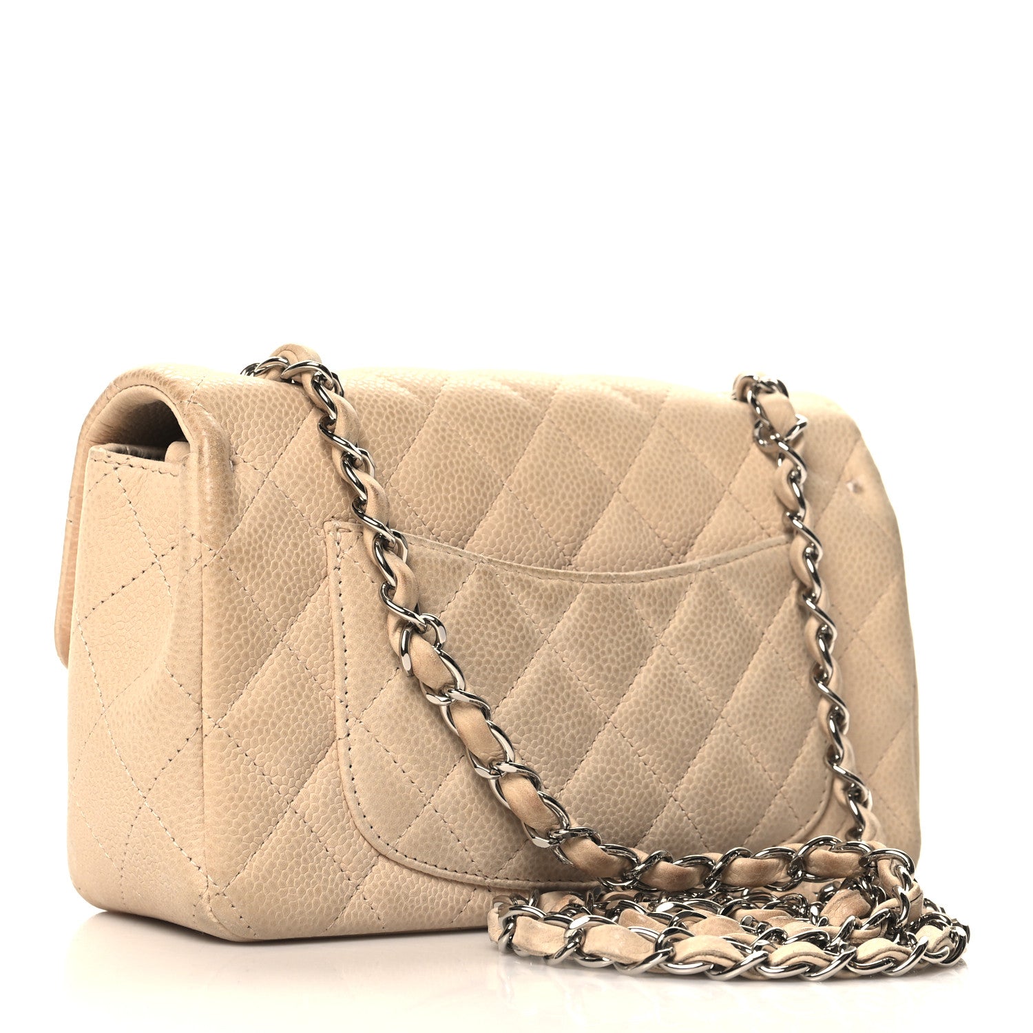Chanel Caviar Quilted Mini Rectangular Flap Light Beige 3 of 13