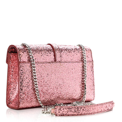 Saint Laurent Glitter Monogram Galactica Satchel Pink 3 of 11