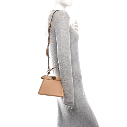 Fendi Shiny Nappa Petite Peekaboo I SEE U Satchel Miele Scuro 2 of 12