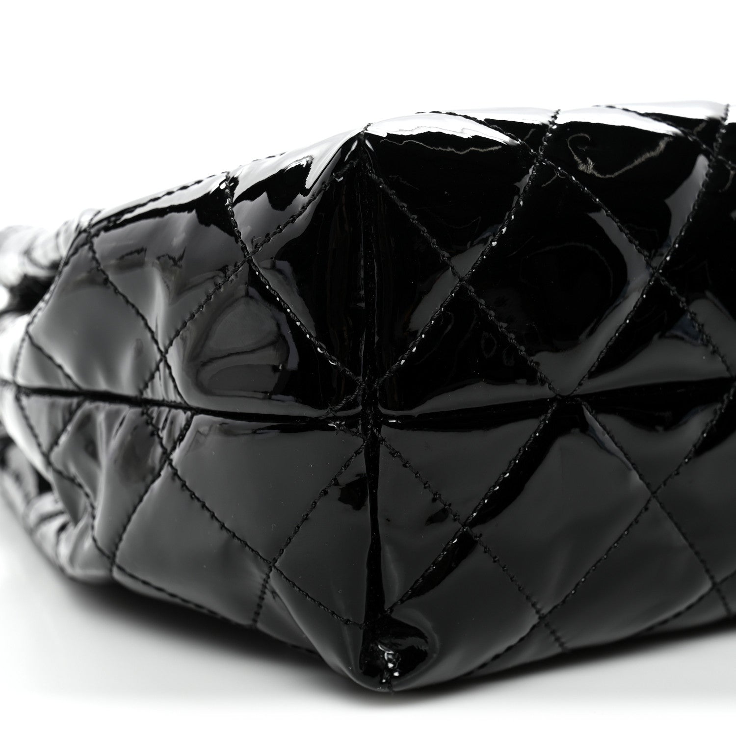 Chanel Patent Quilted Large Coco Shine Accordion Flap Black 9 of 10