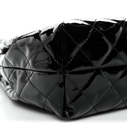 Chanel Patent Quilted Large Coco Shine Accordion Flap Black 9 of 10