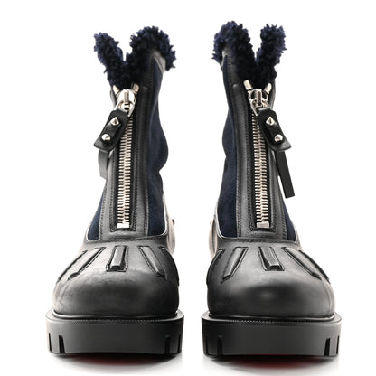 Christian Louboutin Kid Calfskin Shearling Glory Flat Boot 35.5 Version Black 2 of 19