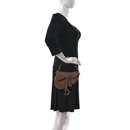 Christian Dior Calfskin Mini Saddle Bag Taupe 2 of 11