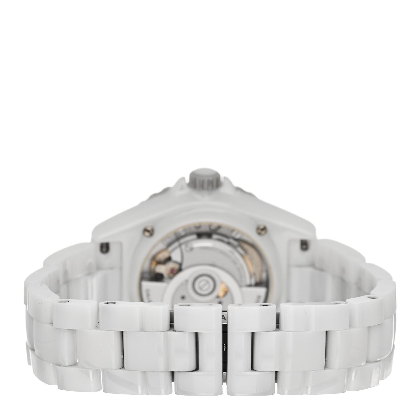 Stainless Steel Ceramic Diamond 38mm J12 Automatic Watch White